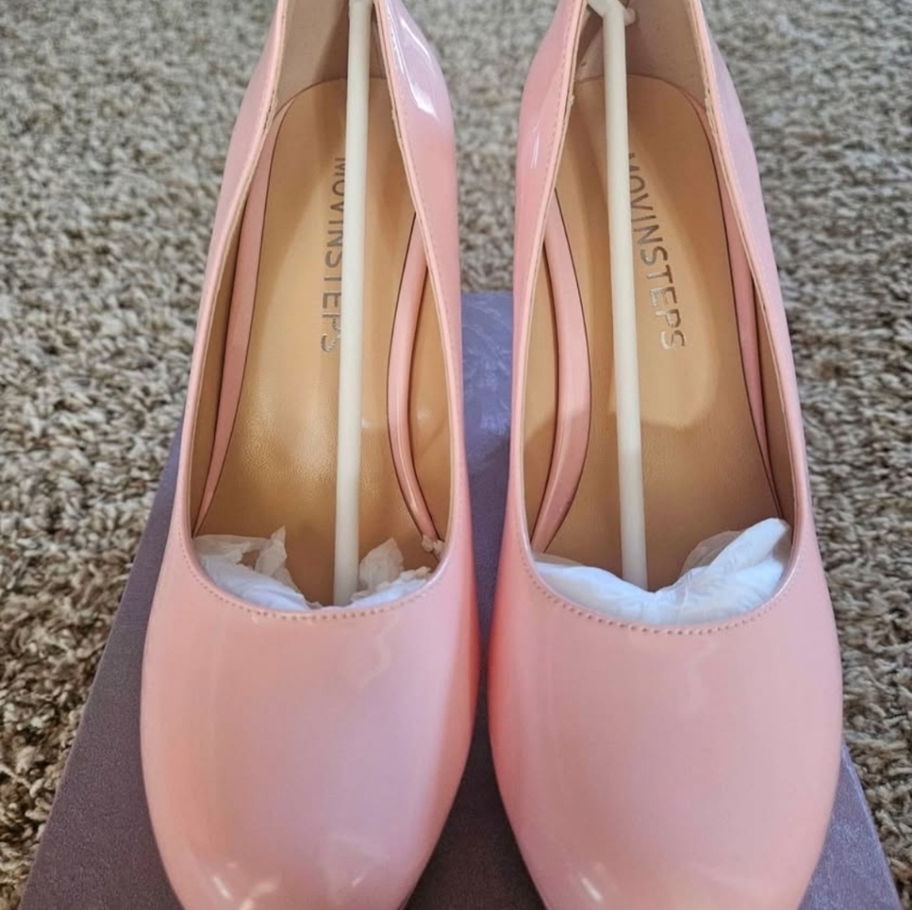PINK PANTENT LEATHER WEDGES